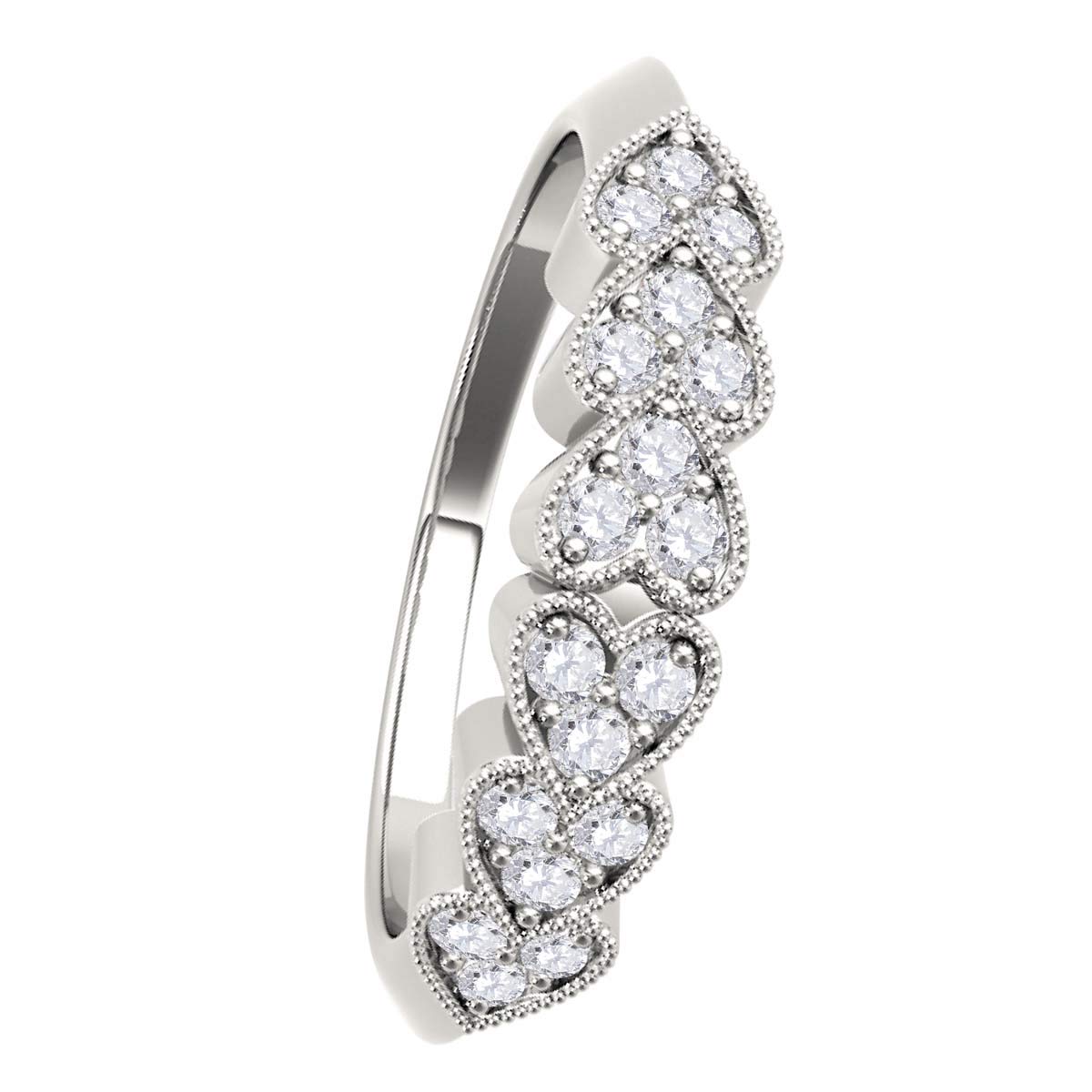 MauliJewels 0.07 Carat Heart Shaped Diamond Engagement Ring for Women - 10K Rose Gold Wedding Band with 4-Prong Setting | Perfect for Proposals, Anniversaries & Romantic Occasions