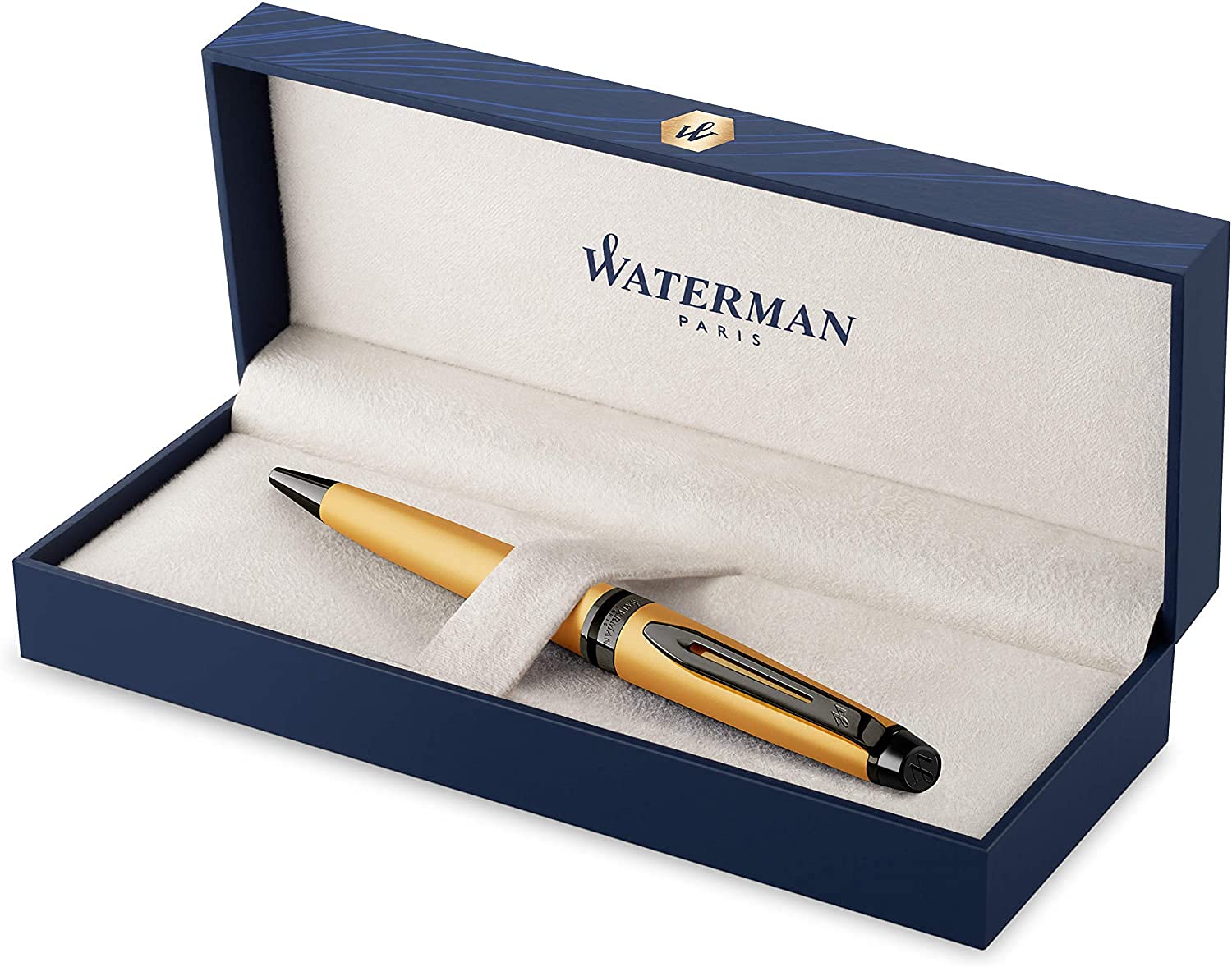 Waterman Expert Ballpoint Pen - Metallic Gold, Fine Point (0.7mm) Oil-Based Ink, Premium Gift Box - Perfect for Business Signatures, Executive Gifts & Luxury Writing