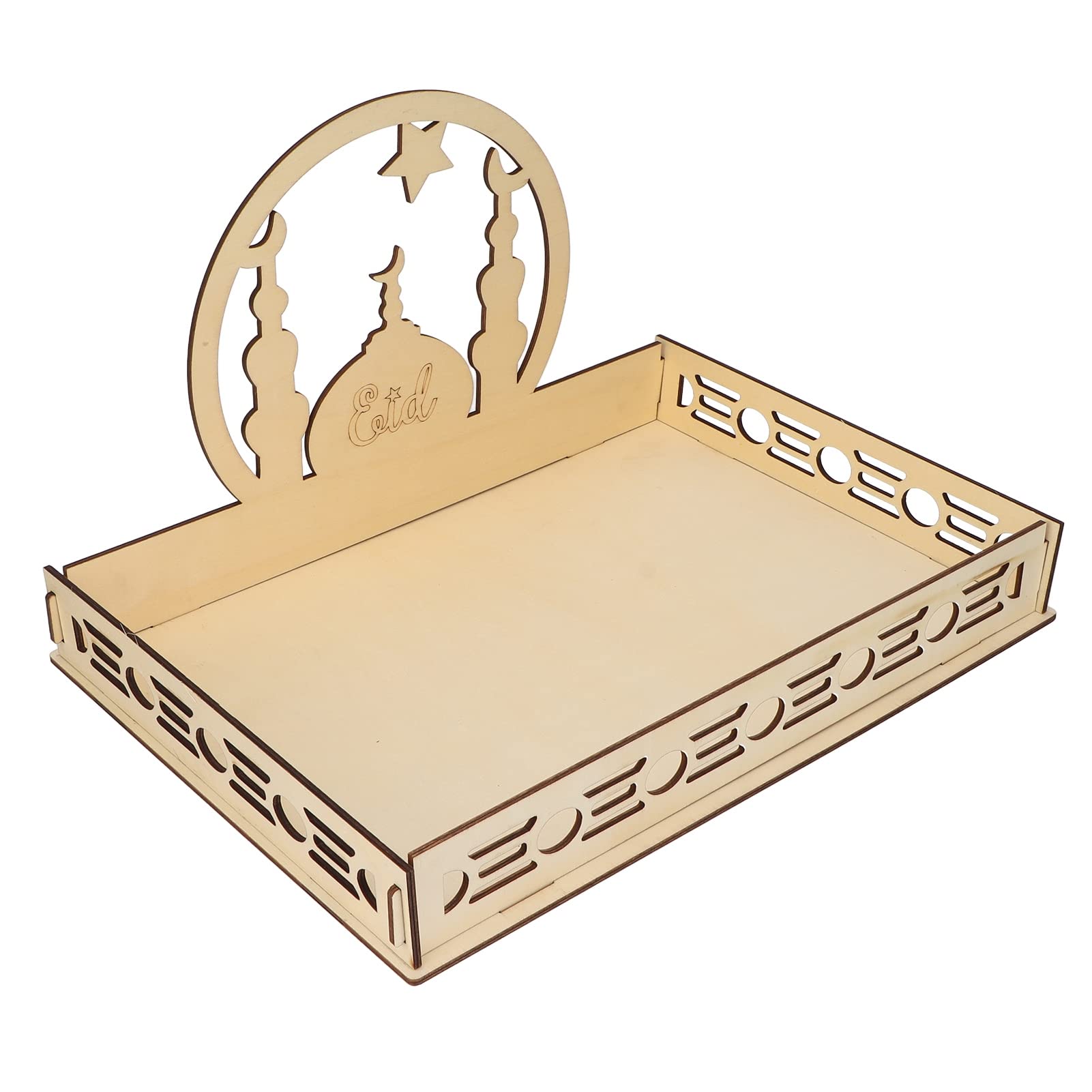 AMONIDA Ramadan Dessert Tray - Durable Anti-Distortion Food Serving Stand for Eid Decorations | Sturdy & Safe Table Decor for Iftar Parties, Home Celebrations