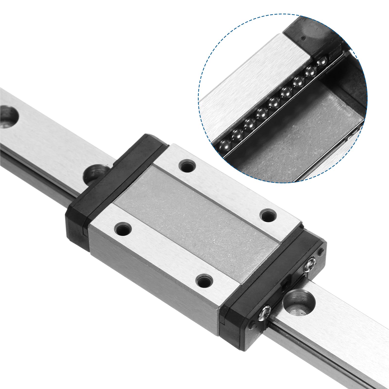 MGN9 300mm Linear Rail Guide with MGN9H Sliding Block & MGN12 Mini Guide for DIY 3D Printer CNC Machine - Silver | Precision Motion for 3D Printing, Laser Cutting, Woodworking & Robotics Projects