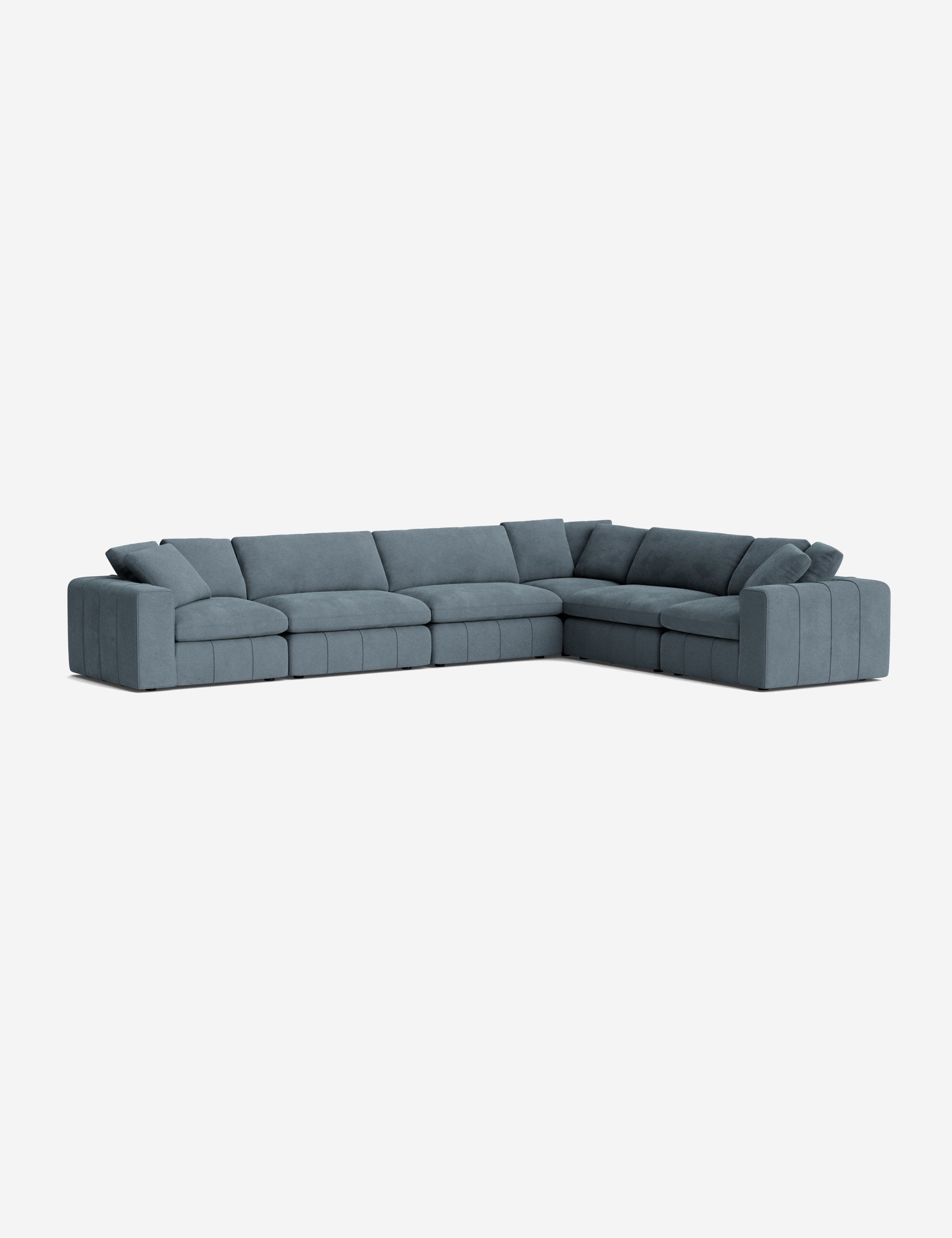 Capella Modular Corner Sectional Sofa - Modern L-Shaped Couch for Living Room, Home Theater & Lounge Areas | Customizable Comfortable Furniture