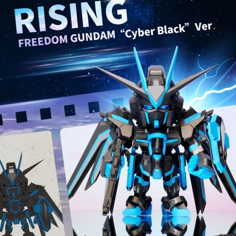 Bandai Gundam Seed Freedom QMSV Mini Rising Freedom & Immortal Justice Gundam Action Figure Set - 8-Piece Collectible Model Kit for Anime Fans | Perfect for Display, Gifts, and Anime Collections
