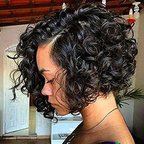 Stylish Siah Women's Short Curly Afro Synthetic Heat Resistant Wig - 32cm for Cosplay, Halloween, Parties & Everyday Wear