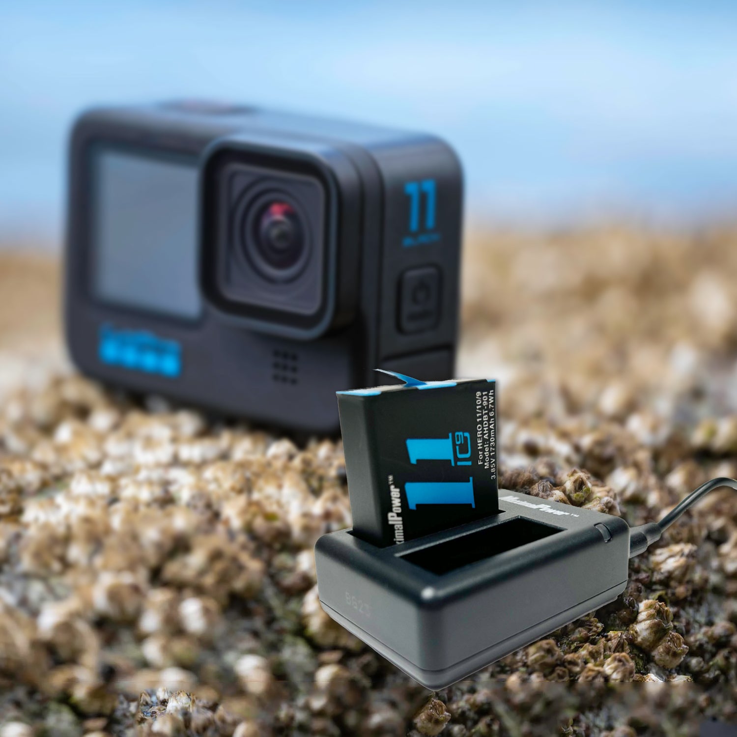 Original GoPro Hero 9/10/11 Black Replacement Charger - USB-C Fast Charging Cable & Power Adapter for Action Camera | Perfect for Travel, Vlogging & Outdoor Adventures