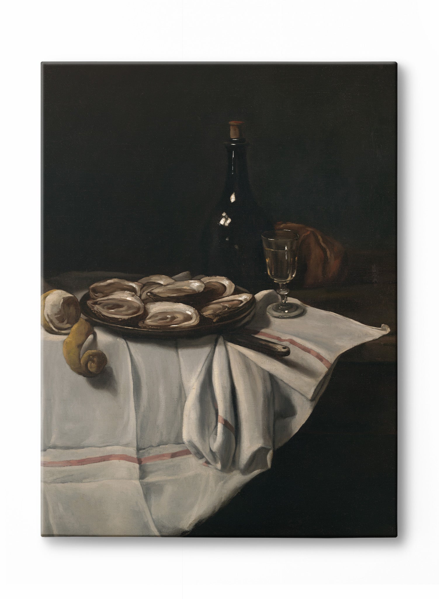 Fresh Oysters on the Half Shell - Premium Seafood Poster for Kitchen & Restaurant Decor | Perfect for Coastal Theme Dining Rooms & Seafood Lovers