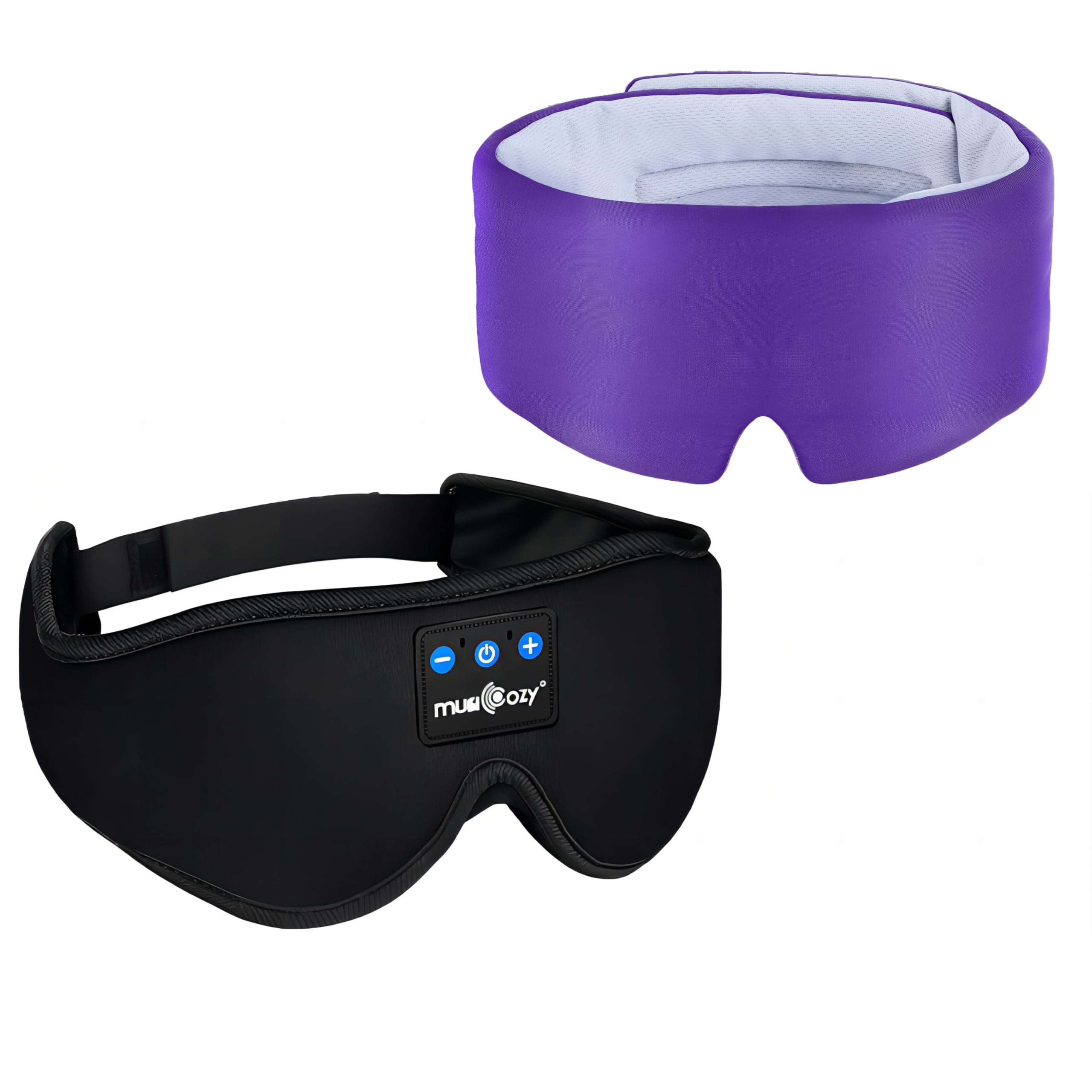 MusiCozy Bluetooth 5.4 Sleep Headband with Built-in HD Stereo Speakers - Ice Silk Sleep Mask & Wireless Headphones for Men & Women - Perfect for Travel, Meditation, and Nighttime Relaxation