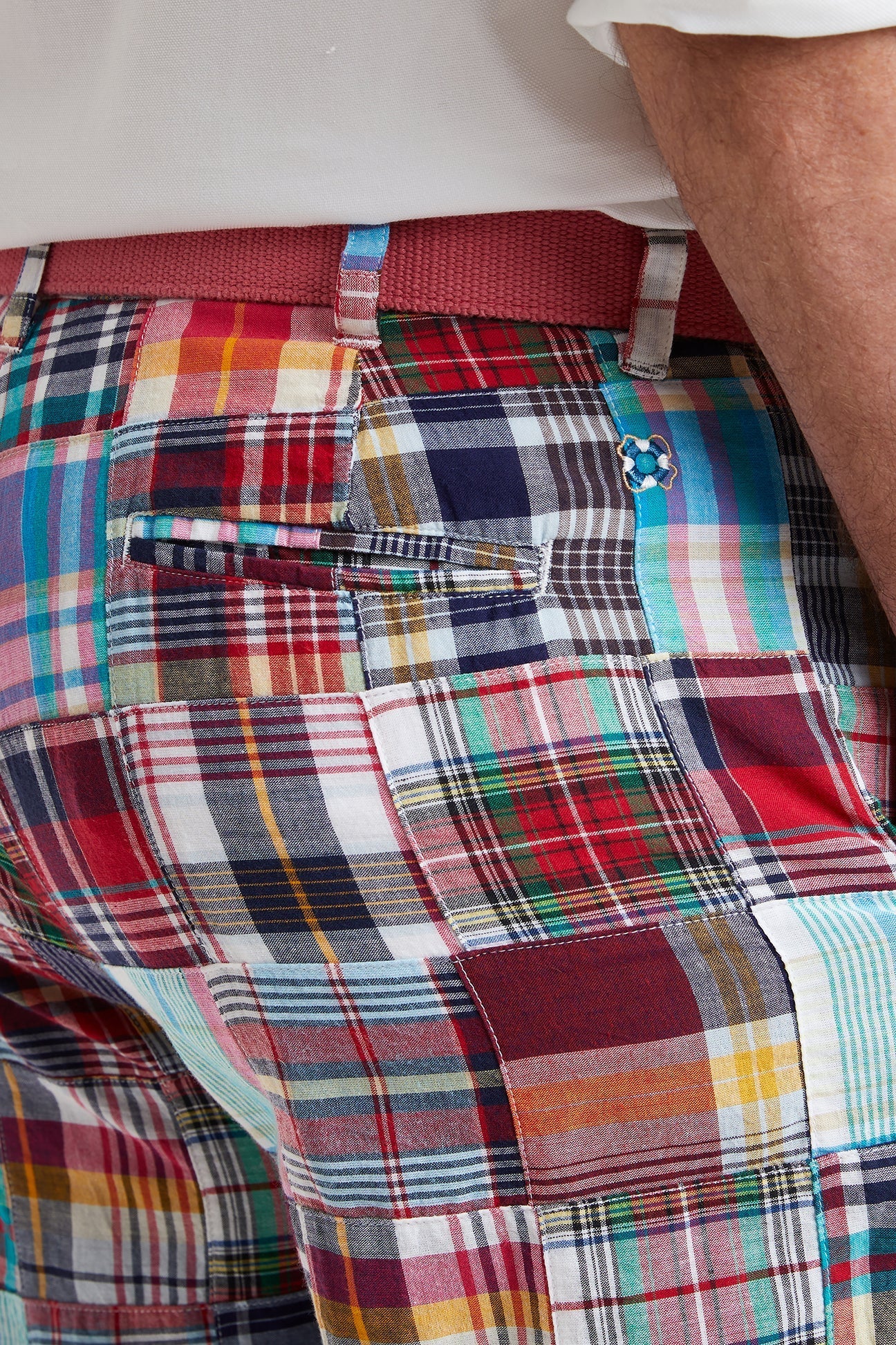 Cisco Short Hingham Patch Madras - Premium Cotton Shorts for Men | Casual Summer Wear & Beach Outfits