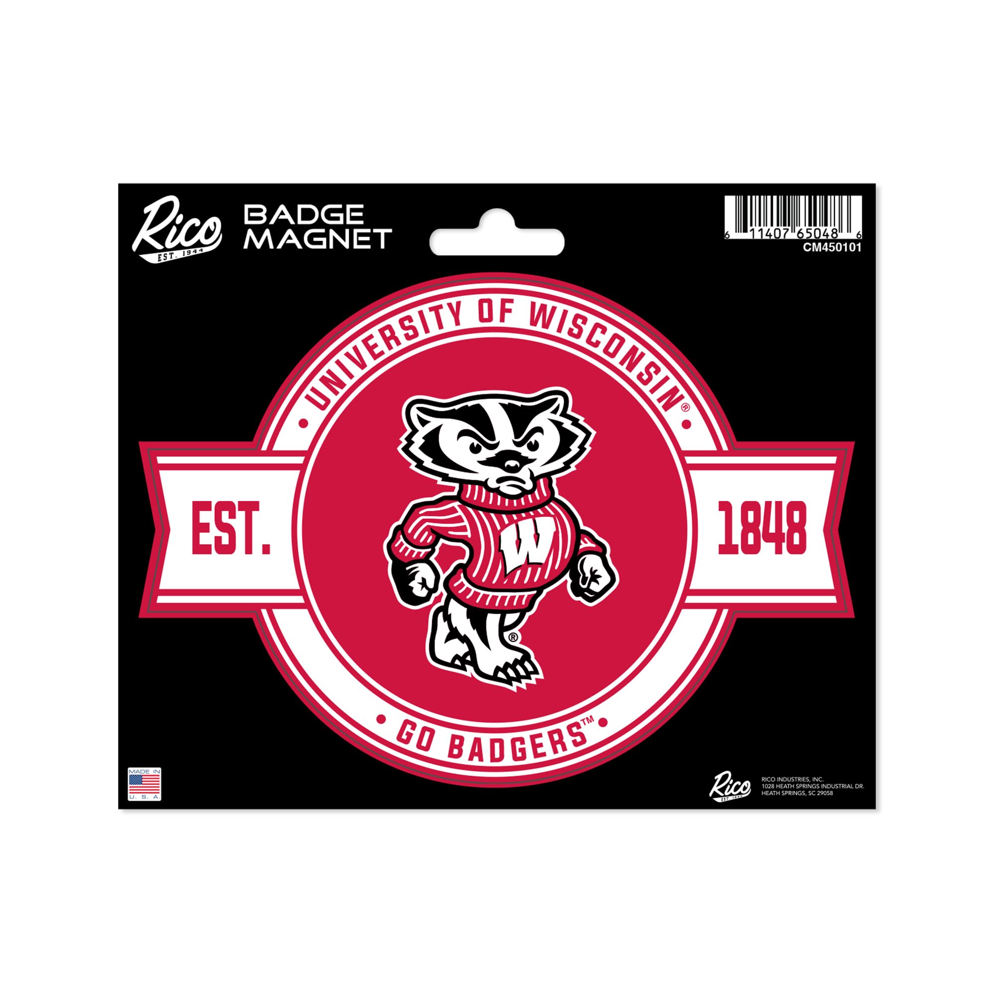 Official NCAA Wisconsin Badgers Car & Fridge Magnet - Team Logo Badge for Fans, Tailgating & Home Decor | Rico Industries Licensed College Sports Memorabilia