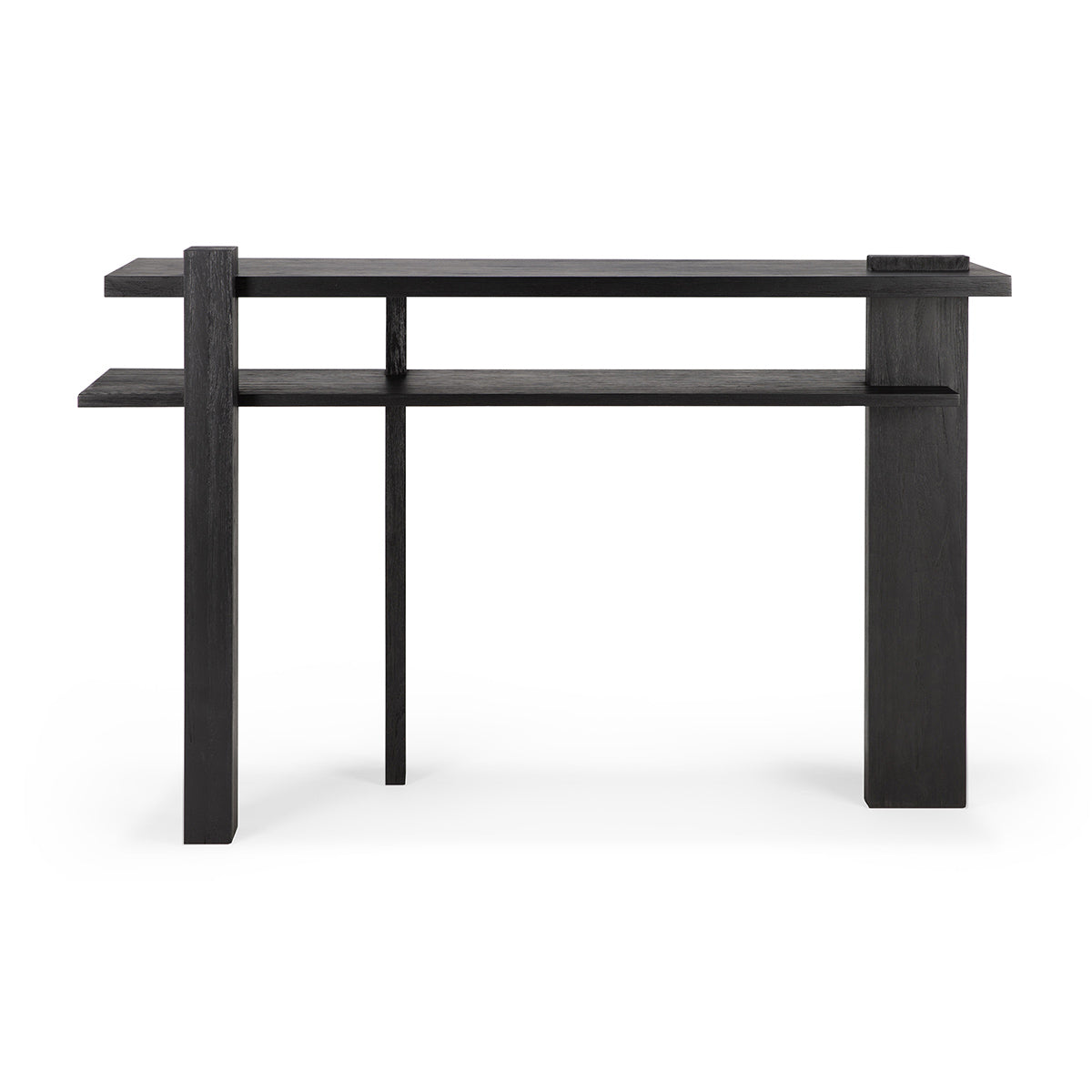 Abstract Console Table - Modern Minimalist Wooden TV Stand for Living Room, Bedroom & Office - Stylish Media Entertainment Center with Storage Shelves