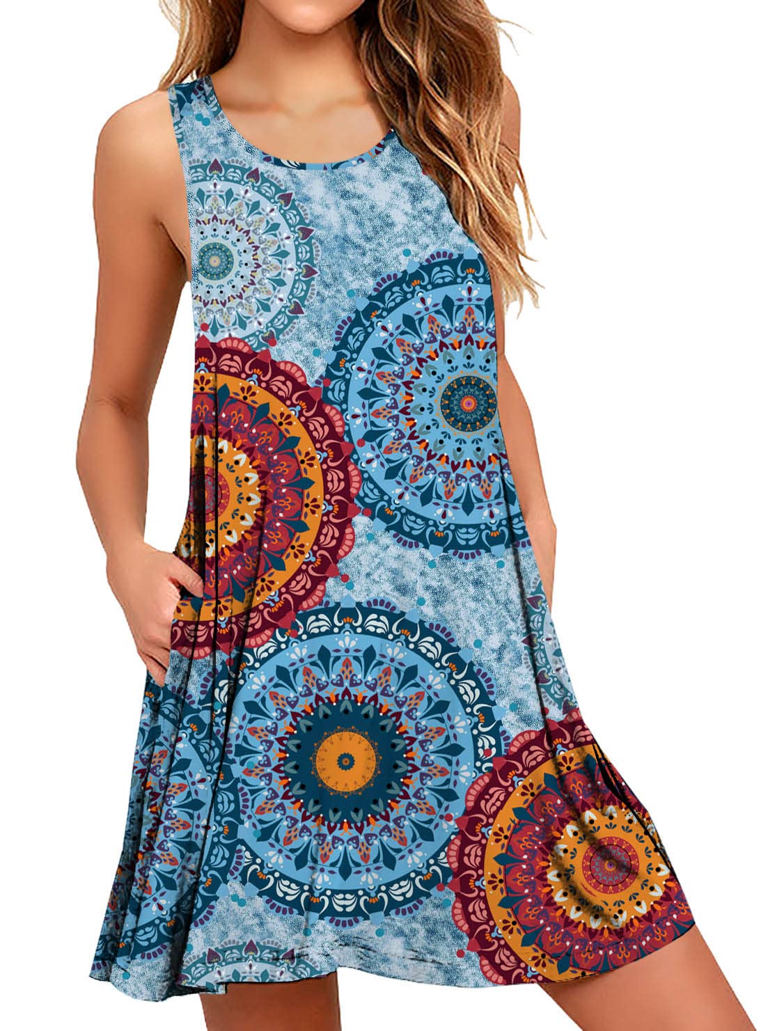 WEACZZY Women's Summer Casual Swing T-Shirt Dress - Loose Fit Beach Cover Up, Vacation Sundress for Pool, Beach, Travel & Everyday Wear