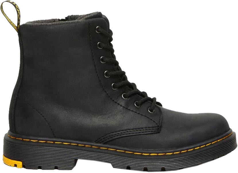 Dr. Martens 1460 Patent Leather Lace Up Boots for Big Kids - Unisex Shiny Black School Shoes for Boys & Girls - Perfect for School, Casual Wear & Outdoor Activities