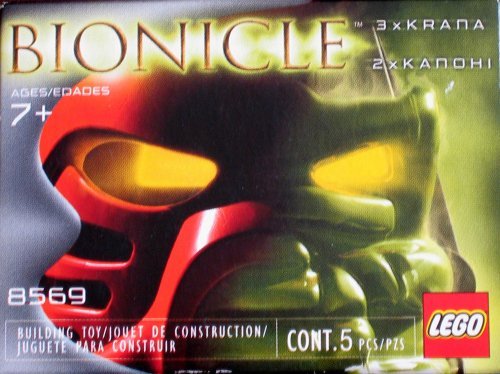 LEGO Bionicle Mini Boxed Set #8569 with 3 Krana & 2 Kanohi Masks | Collectible Building Toys for Kids & Adults | Perfect for Display, Gifts & Bionicle Fans