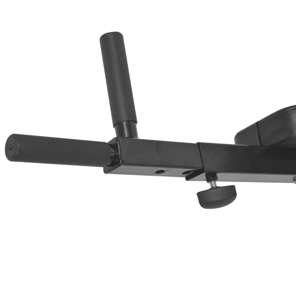 VidaXL Wall Mounted Pull Up Bar - Heavy Duty Dip Station for Home Gym, Strength Training & Calisthenics - Perfect for Indoor Workouts, CrossFit & Bodyweight Exercises - Black