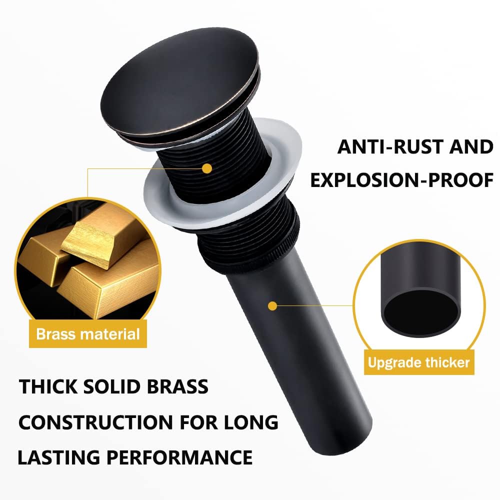 Oil Rubbed Bronze Vessel Sink Drain - 1 3/4
