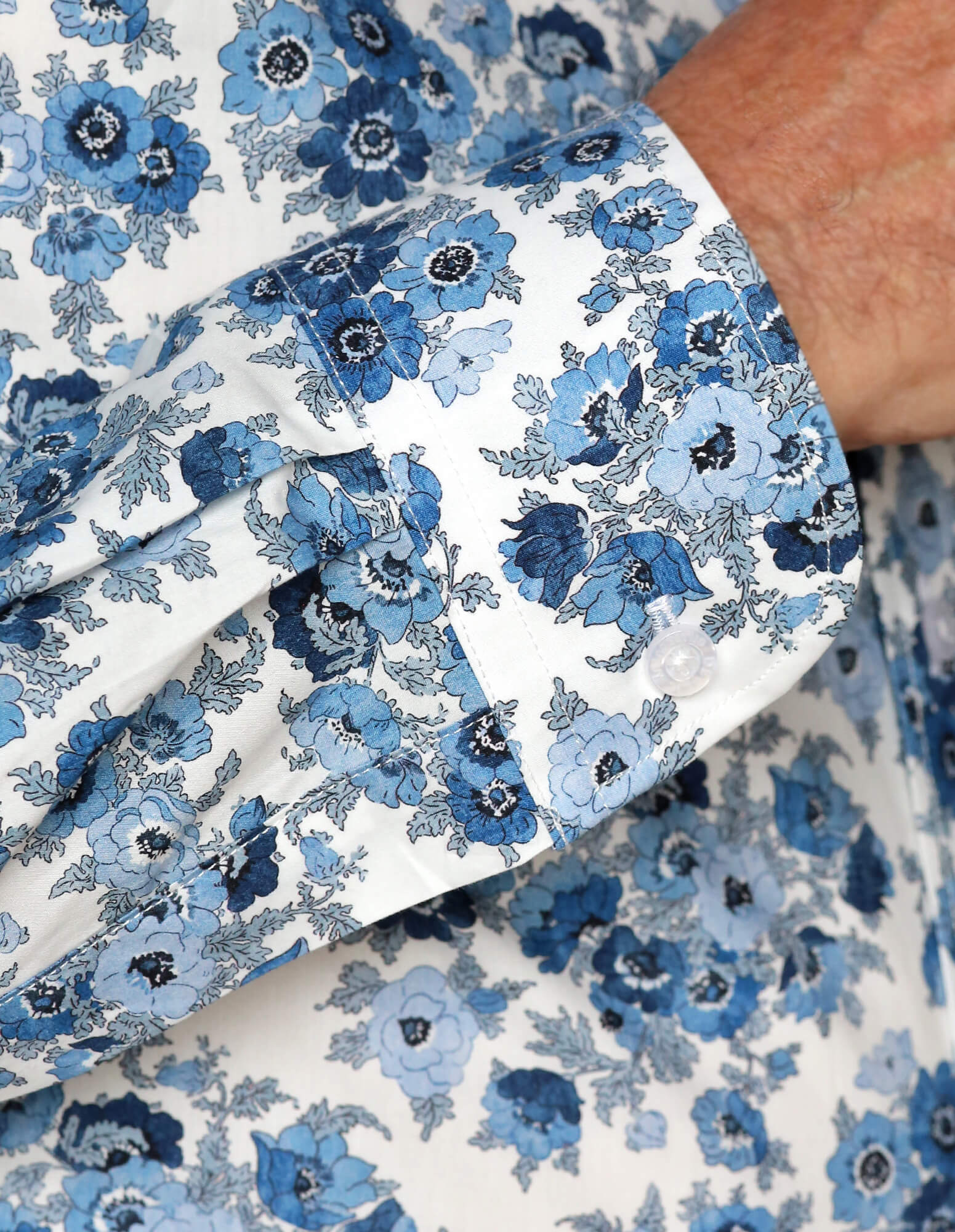 DÉCLIC Liberty Madeleine's Posy Print Shirt - Blue Floral Blouse for Women | Casual & Office Wear | Perfect for Spring & Summer Outfits