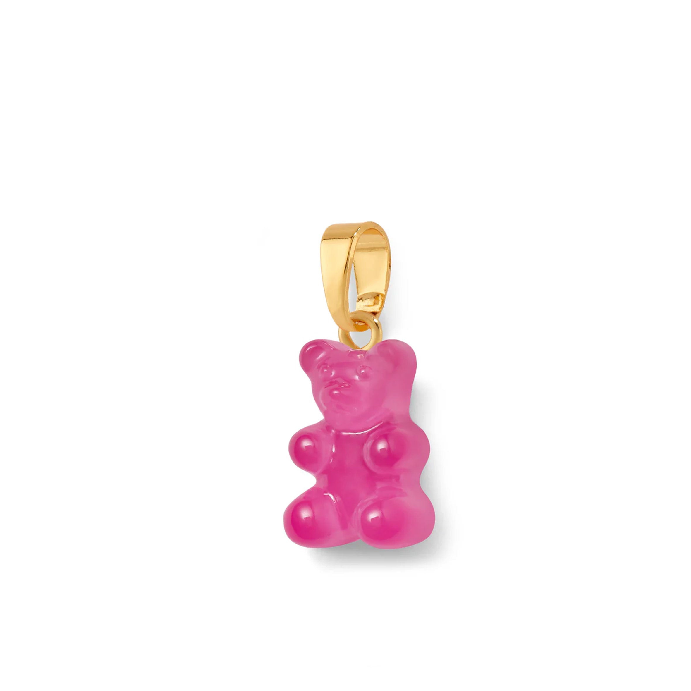 Vintage Bear Translucent Pendant Necklace with Gold Plated Connector - Perfect for Gift Giving, Fashion Jewelry & Boho Style Outfits