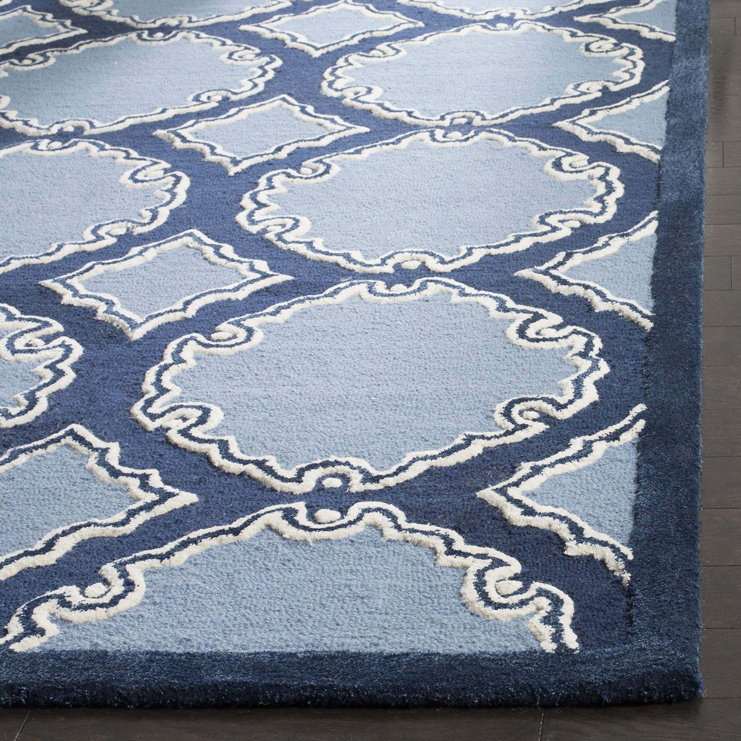 SAFAVIEH Bella Collection 4' x 6' Navy Blue Handmade Premium Wool Area Rug - Perfect for Living Room, Bedroom & Home Decor