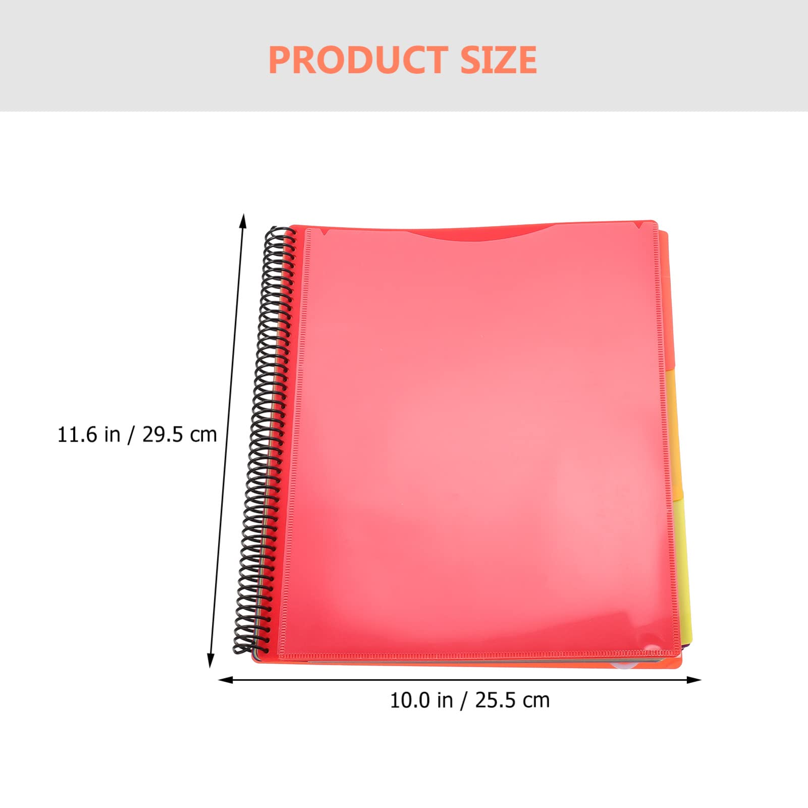 Operitacx Coil Notebook Folder - 6-Pack Organizer File Folders for Office, School & Home - Document Storage Holder with Durable Plastic Cover - Perfect for Classifying Papers, Receipts & Important Documents