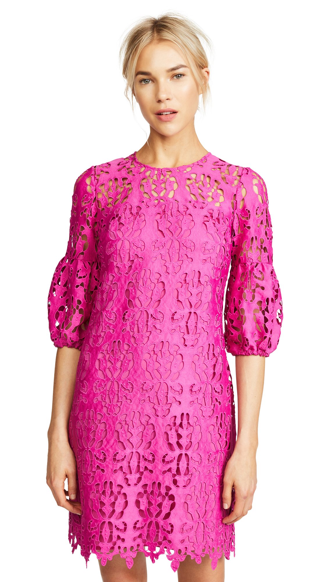 Shoshanna Women's Vina 3/4 Sleeve Shift Dress - Flattering A-Line Style for Work, Office & Casual Wear | Perfect for Business Attire, Cocktail Parties & Summer Events
