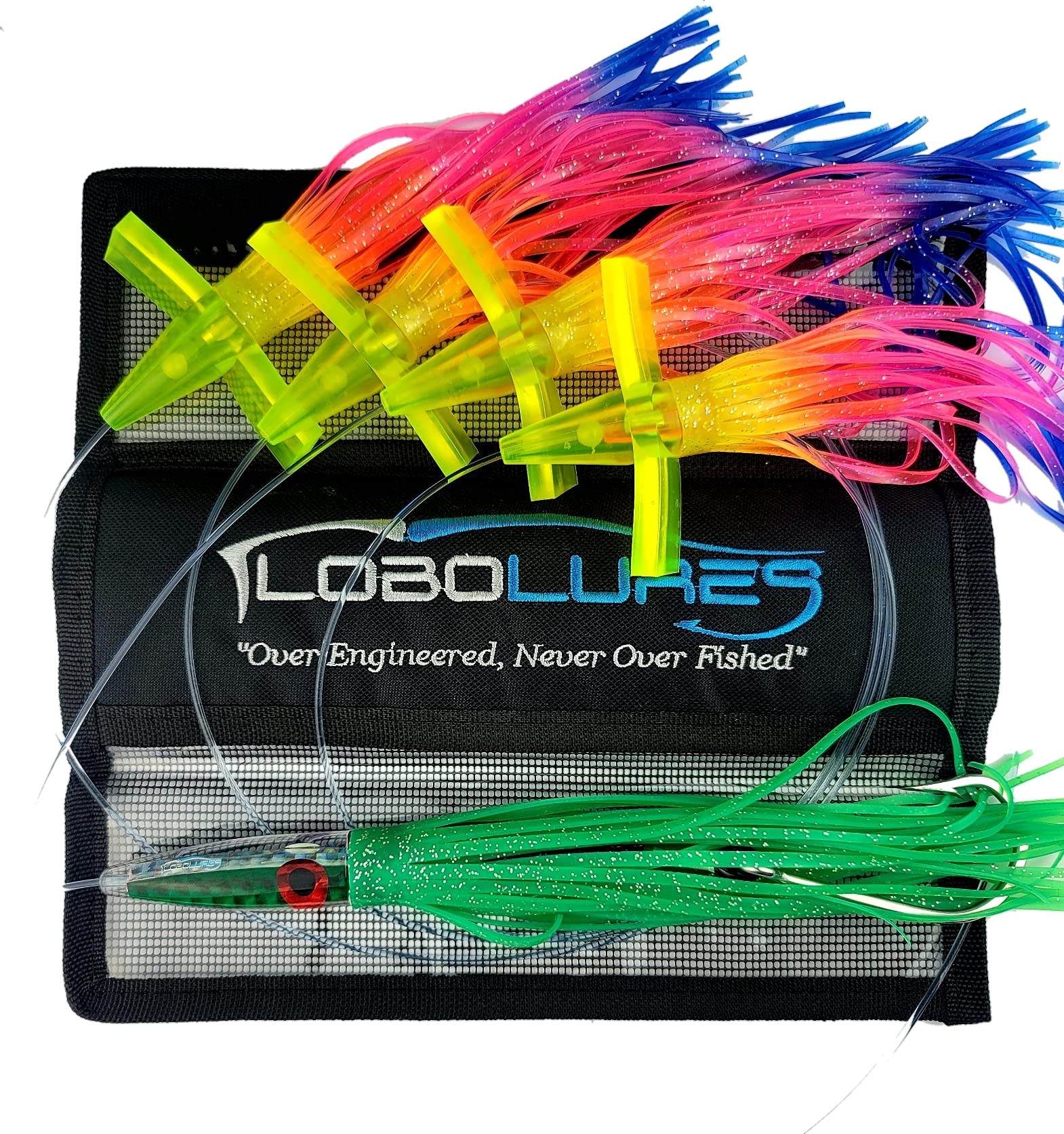 Premium Tuna Fishing Lure Kit - 400lb Leader & 10/0 Hook for Saltwater Game Fishing | High-Speed Tuna Bullet Daisy Chain with Splash Machine Technology | Perfect for Offshore Trolling & Big Game Fishing Adventures