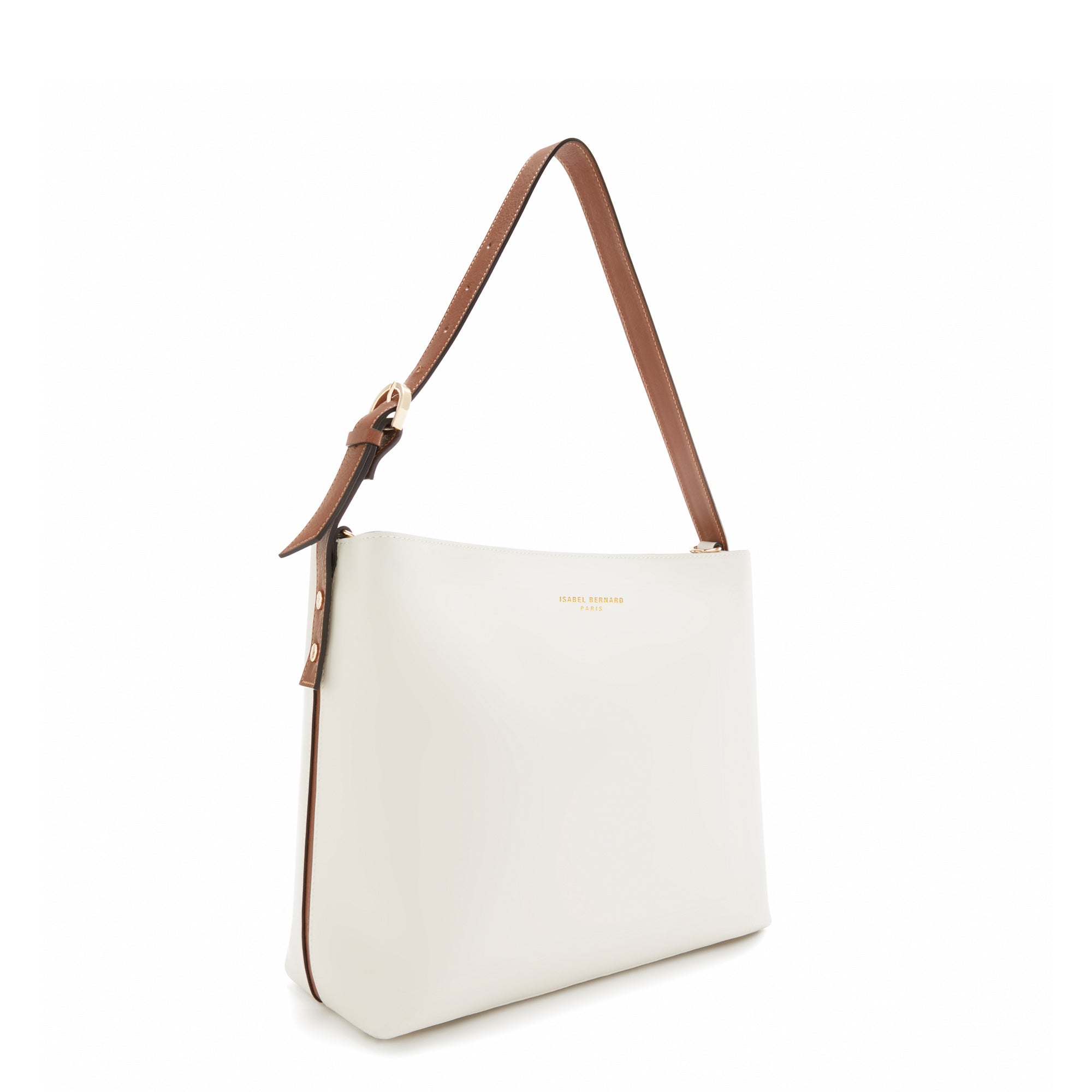 Honoré Adriane Midi Shoulder Bag - Genuine White Calfskin Leather Handbag for Women | Perfect for Work, Travel & Evening Events