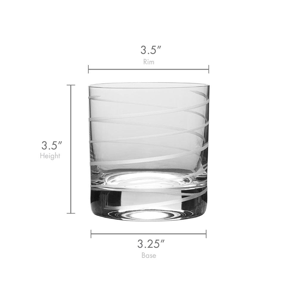 Cheers® Set of 4 Double Old Fashioned Whiskey Glasses - Heavy Base Cocktail Glasses for Bourbon, Scotch & Whiskey - Perfect for Home Bar, Parties & Gifts