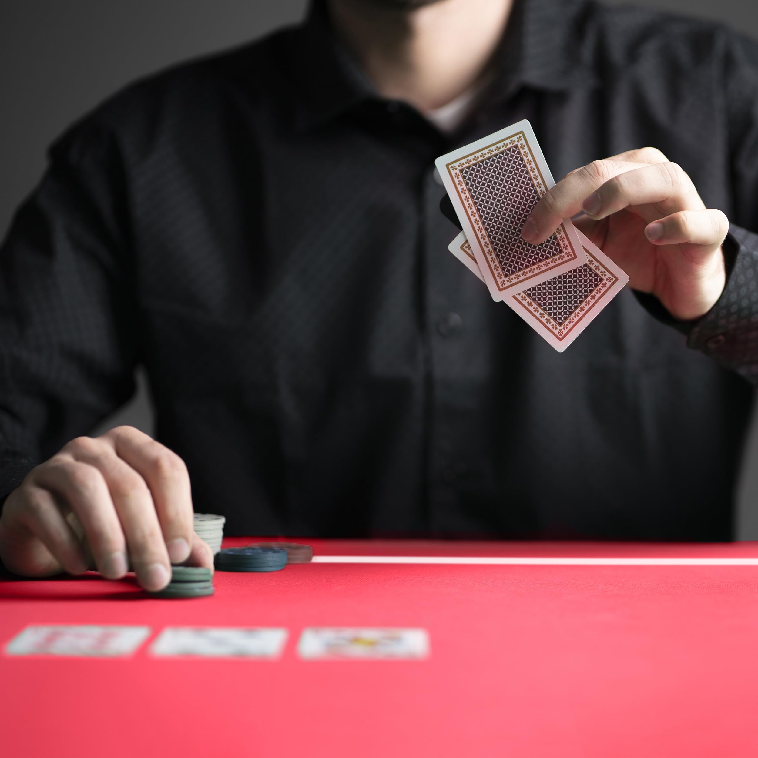 Jigitz Non-Slip Poker Mat 70x35in with Carrying Case for Card Games & Casino Nights