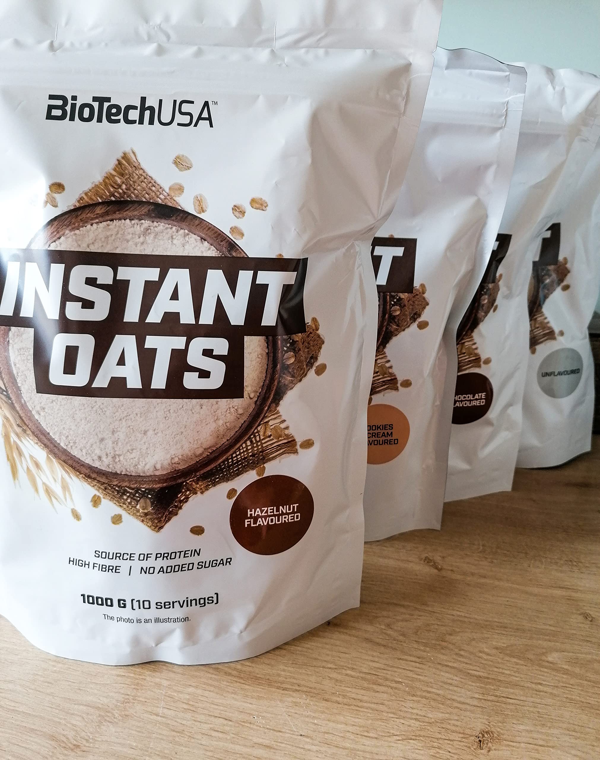 BioTechUSA Instant Oats Chocolate Flavor - 1000g Pack | Quick & Healthy Breakfast Solution for Busy Mornings | Perfect for Office, Gym & On-the-Go Nutrition