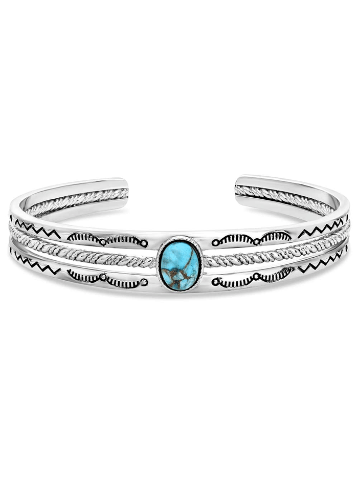 Montana Silversmiths BC6104 Women's Enchanted Soul Cuff Bracelet - Sterling Silver Bangle for Boho Fashion & Special Occasions