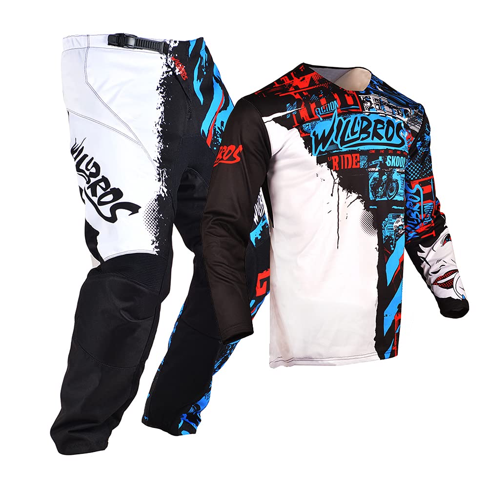 **Kids MX Motocross Jersey & Pant Set - Youth Off-Road Racing Gear for Boys & Girls - Perfect for ATV, MTB & Motorcycle Riding**