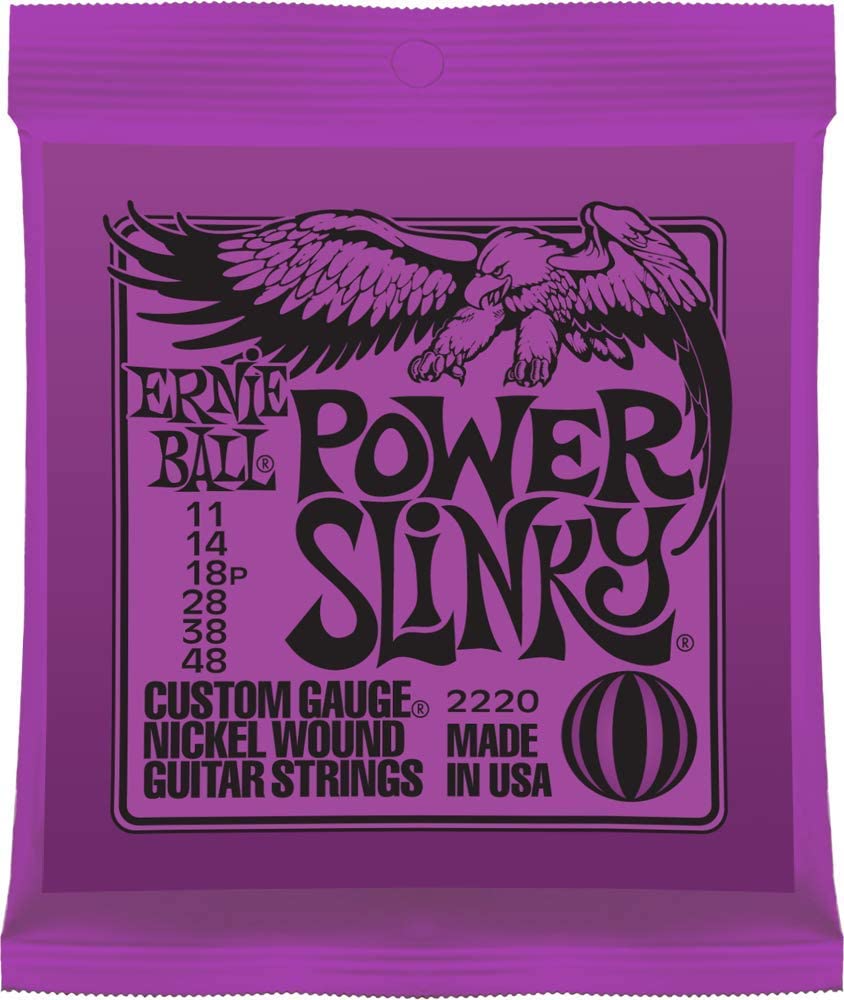 Ernie Ball Mighty Slinky Nickel Wound Electric Guitar Strings - 8.5-40 Gauge (P02228) | Perfect for Rock, Blues & Metal - Studio & Live Performance