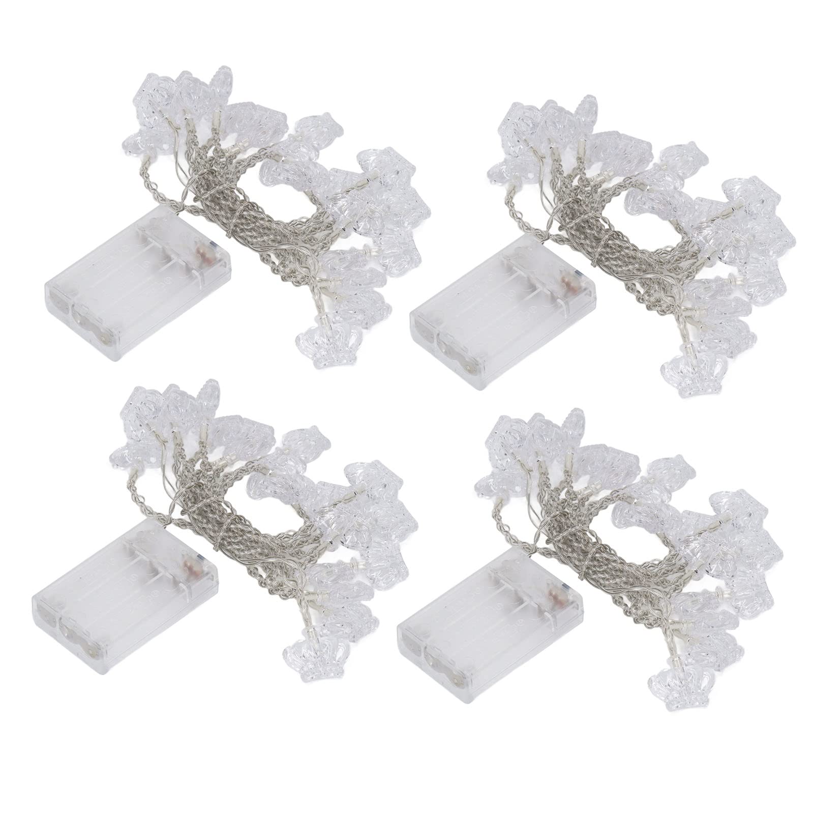 GLOGLOW 80LED Battery Operated Fairy Lights - Romantic Crown String Lights for Wedding, Bedroom, Party & Home Decor | Indoor & Outdoor Use