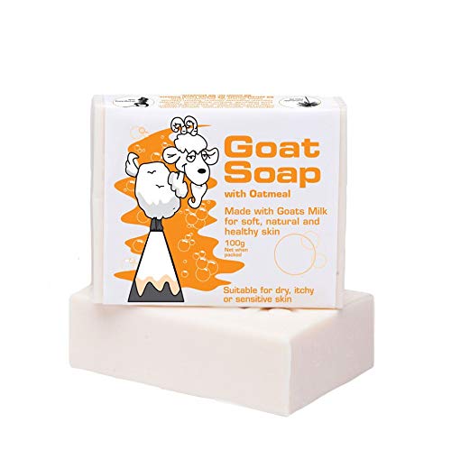 Natural Goat Milk Soap with Oatmeal - 3.5 oz Bar for Sensitive Skin Care, Moisturizing & Gentle Exfoliation - Perfect for Dry Skin, Eczema & Daily Body Cleansing