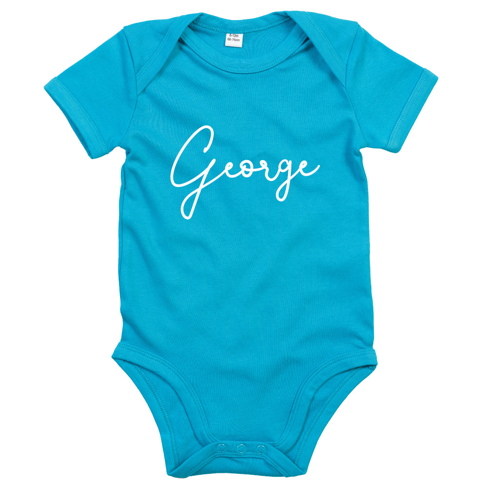 Personalized Baby Vest with Classic Script Name - Custom Infant Bodysuit for Newborns & Toddlers - Perfect for Photo Shoots, Gifts & Everyday Wear