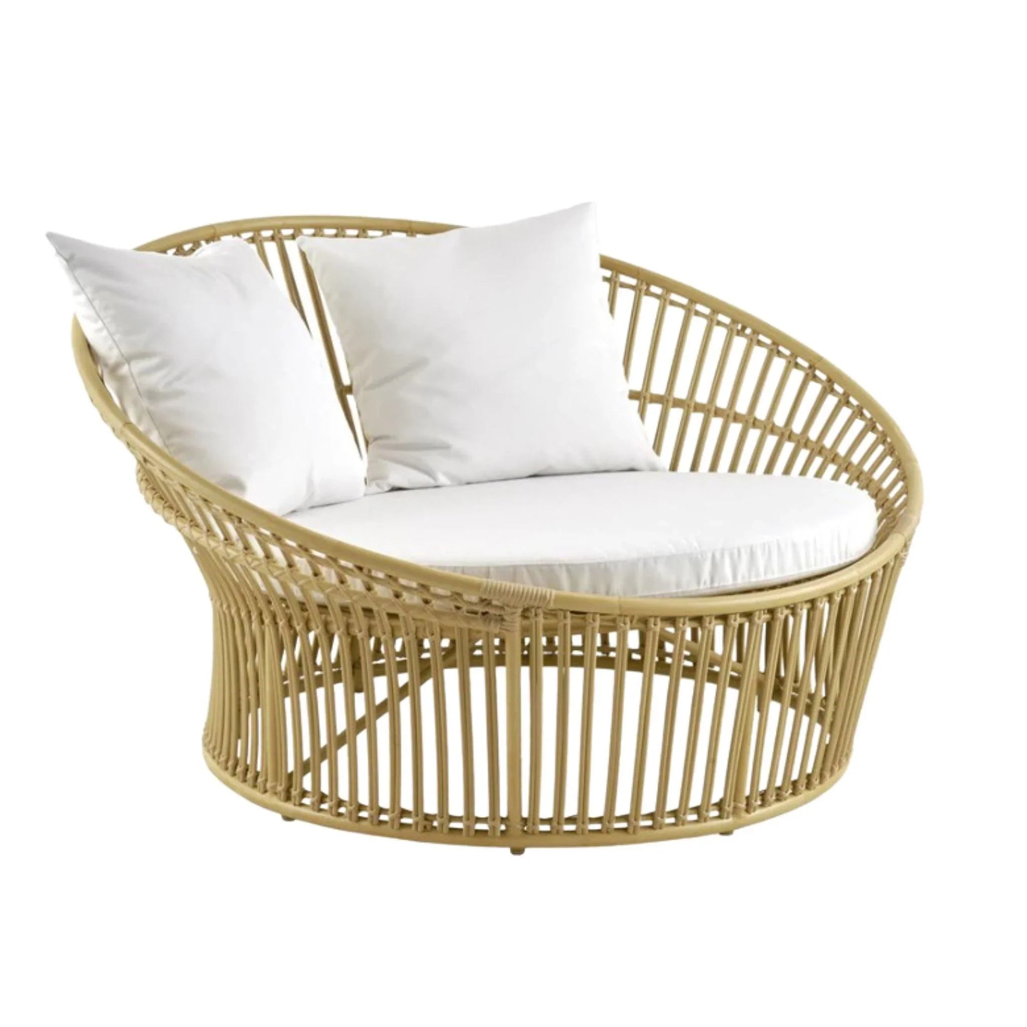 AluRattan™ Round Nest Chair - Modern Wicker Hanging Egg Chair with Cushion, 3 Color Options for Indoor/Outdoor Use - Perfect for Patio, Garden, Balcony & Lounge Decor