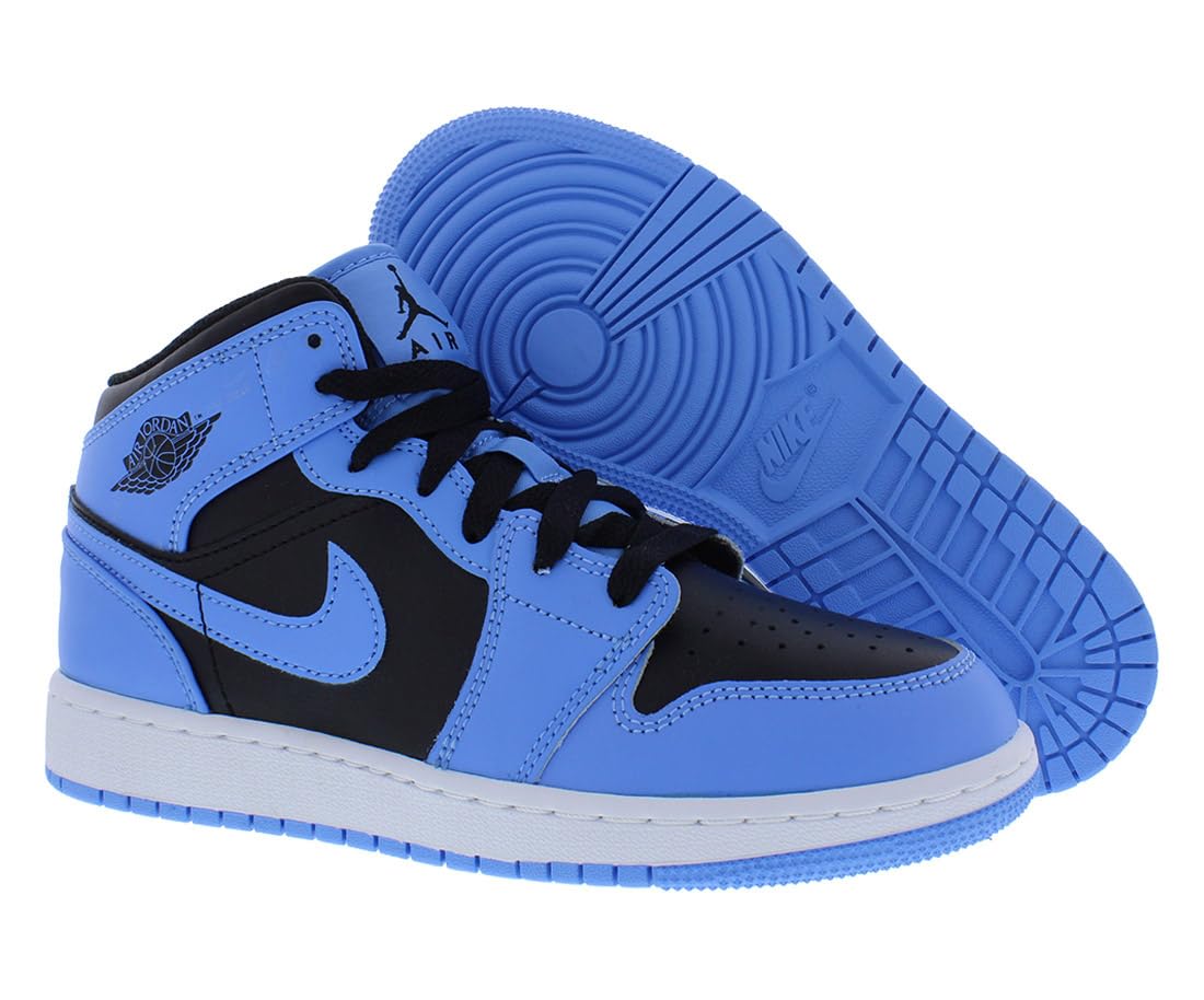 Jordan Boys Air 1 Mid Basketball Shoes - Big Kids Size for School, Sports & Casual Wear - High-Top Sneakers for Youth Basketball & Everyday Style