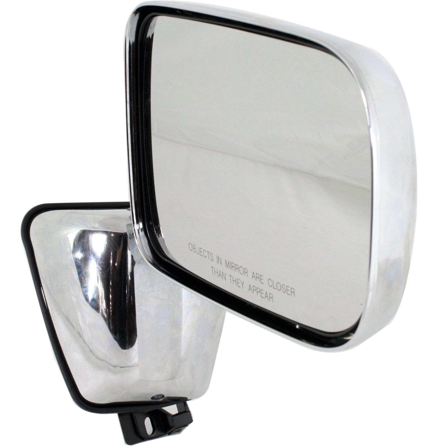 Kool Vue Manual Adjust Side Mirrors for Dodge W250 D250 D150 D350 W350 W150 Ramcharger 1988-1993 - Chrome Driver & Passenger Replacement - Perfect for Off-Roading & Truck Restoration Projects