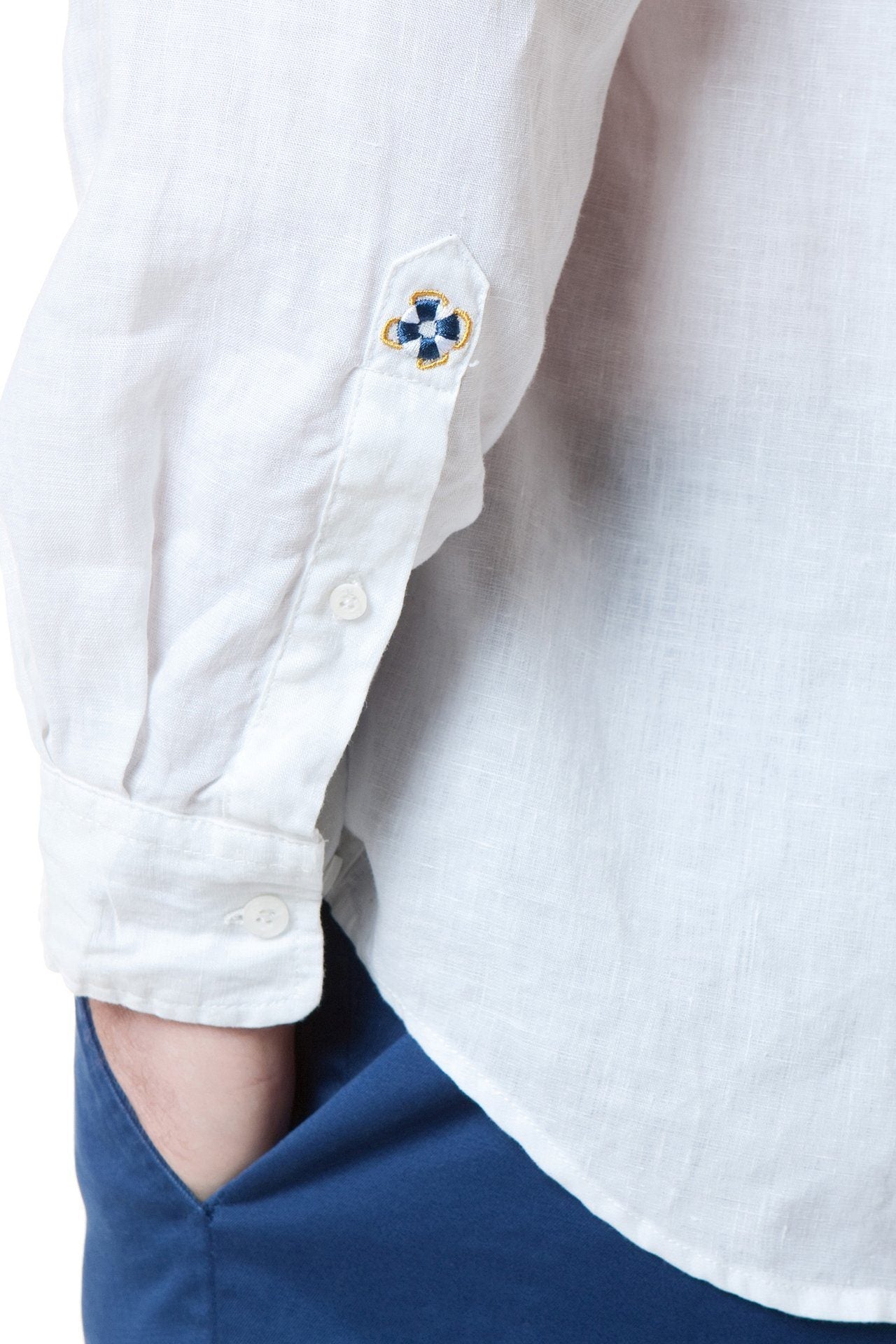 Chase Shirt White Linen - Premium Men's Casual Button Down Shirt for Summer, Office & Outdoor Activities