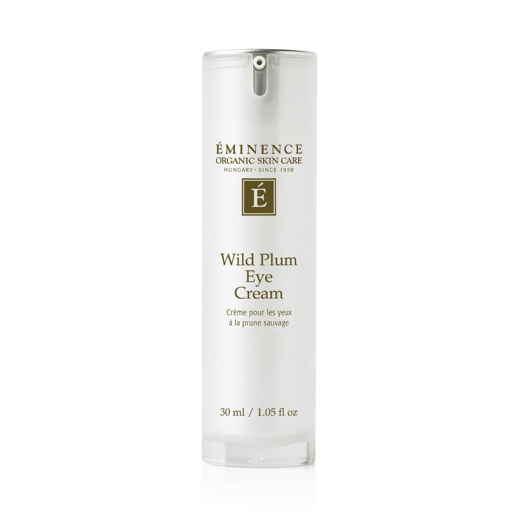 Eminence Organics Wild Plum Eye Cream - Anti-Aging & Hydrating Under Eye Treatment for Dark Circles & Puffiness - Perfect for Nighttime Skincare Routine & Travel