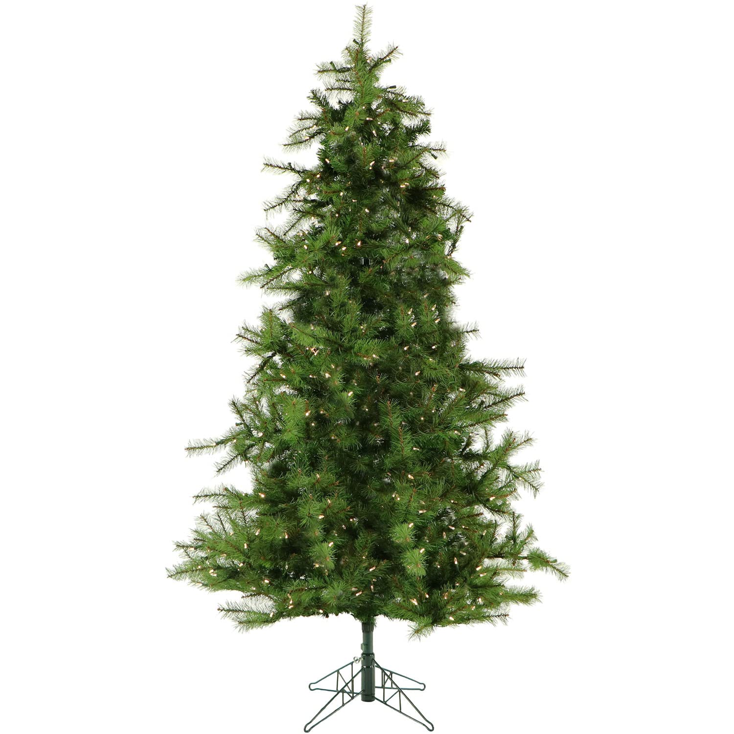 6.5-Ft Pre-Lit Colorado Pine Artificial Christmas Tree with Clear LED Lights | Realistic PVC Needles | Flame Retardant | Holiday Decor for Home, Office, Party & Outdoor | Perfect for Living Room, Christmas Party & Winter Decoration