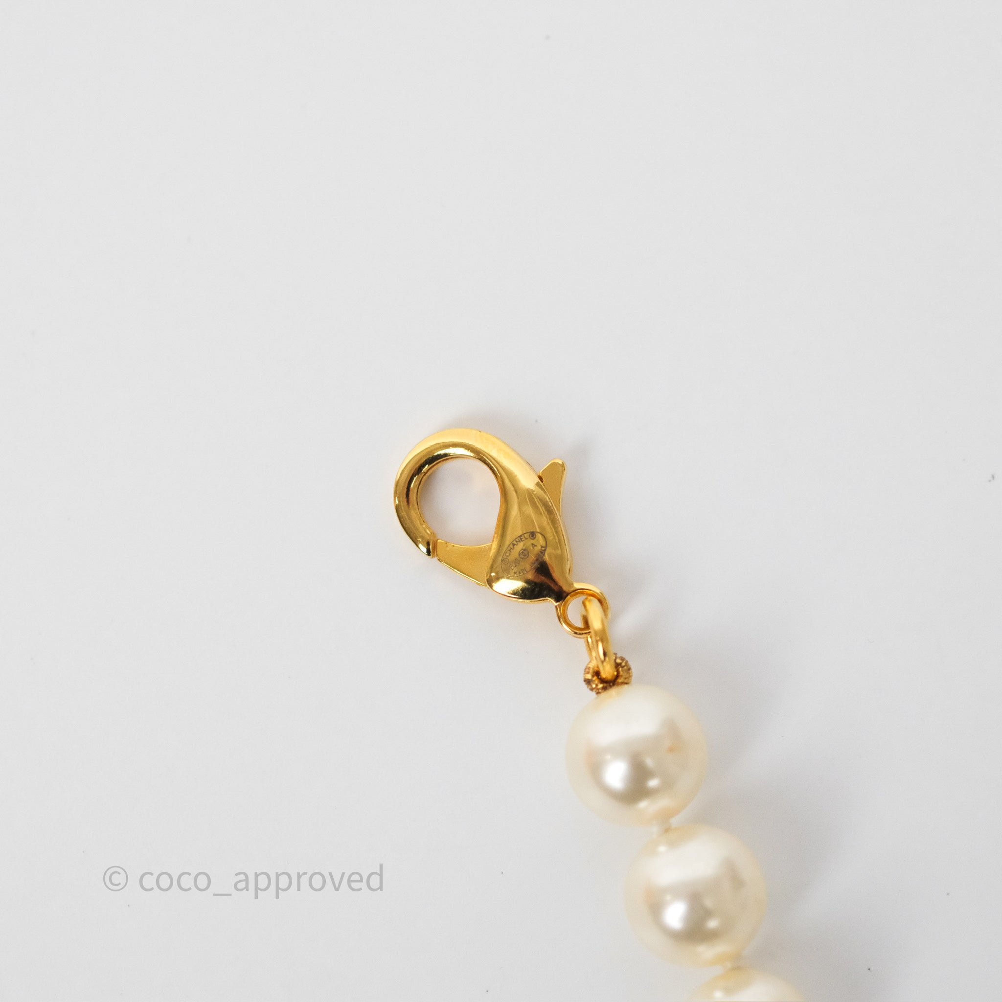 Chanel CC Pearl Long Necklace in Gold Tone - Elegant Fashion Jewelry for Women | Perfect for Parties, Weddings & Special Occasions
