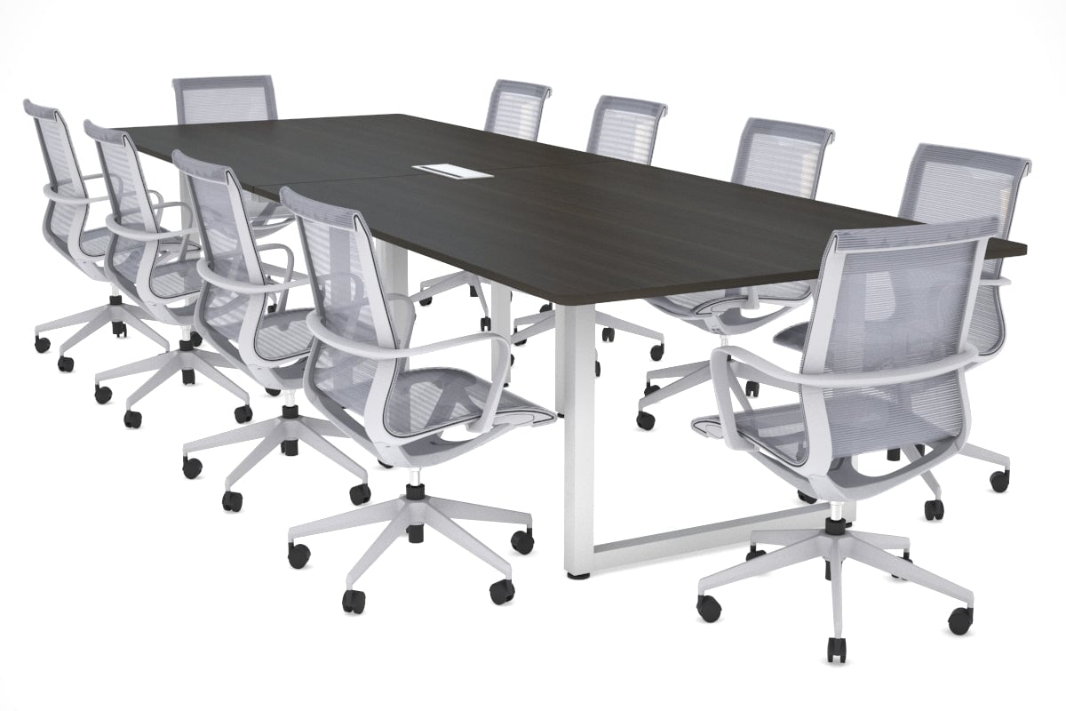 Modern Quadro Loop Legs Boardroom Table with Rounded Corners - 3200L x 1100W - Perfect for Executive Offices, Conference Rooms & Contemporary Workspaces