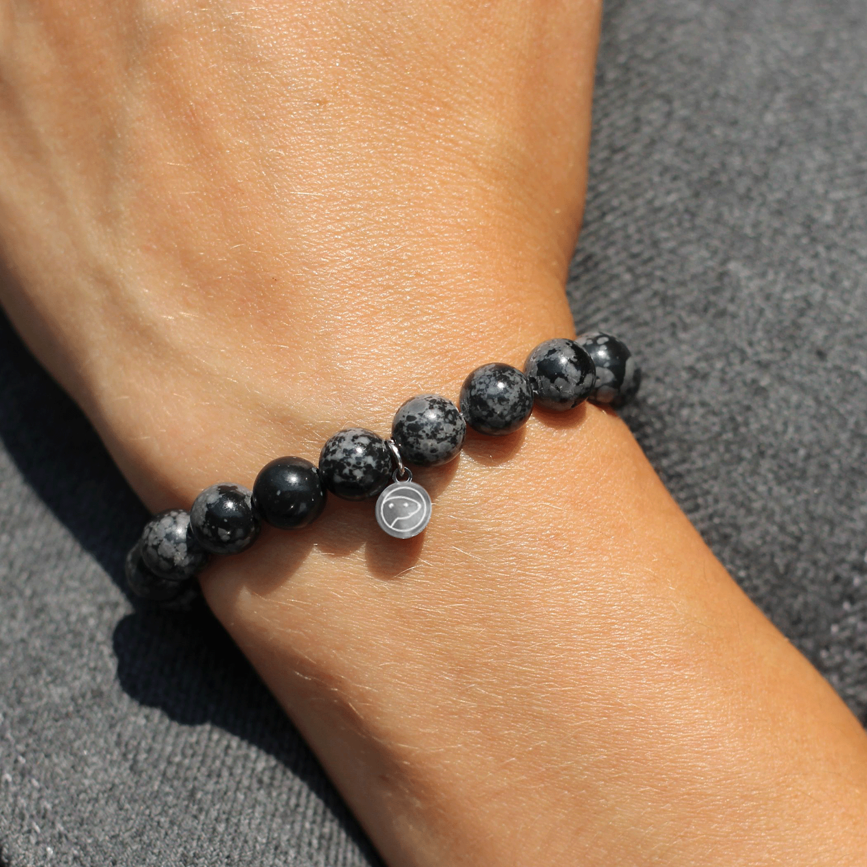 Snowflake Obsidian Bracelet for Women - Natural Stone Healing Crystal Jewelry for Protection & Positive Energy - Perfect for Meditation, Yoga & Spiritual Gifts