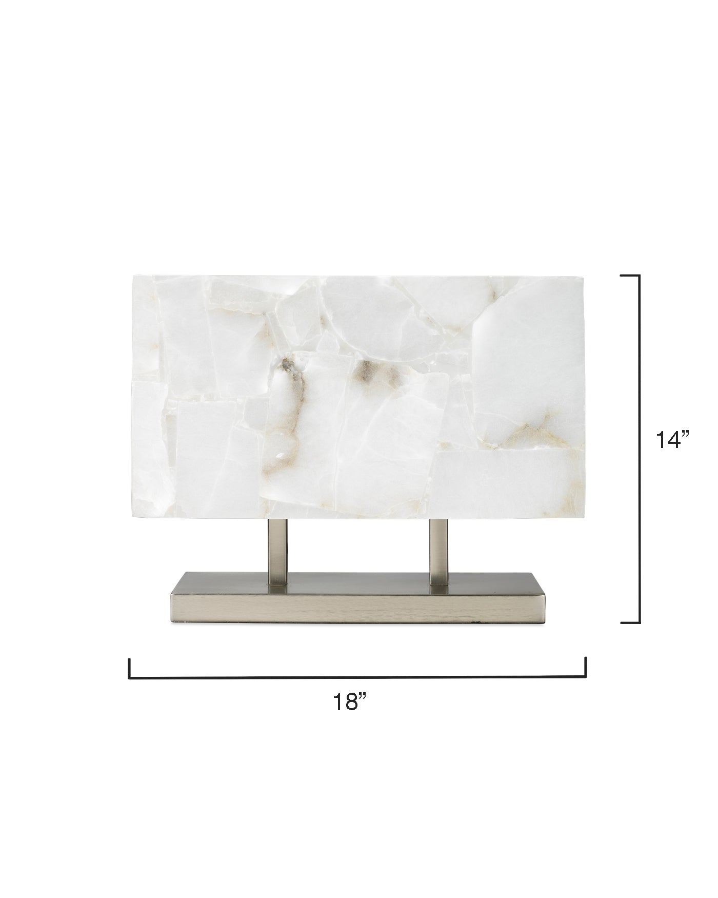 Ghost Horizon Table Lamp - Modern Silver LED Nightstand Light for Bedroom, Living Room & Office Decor