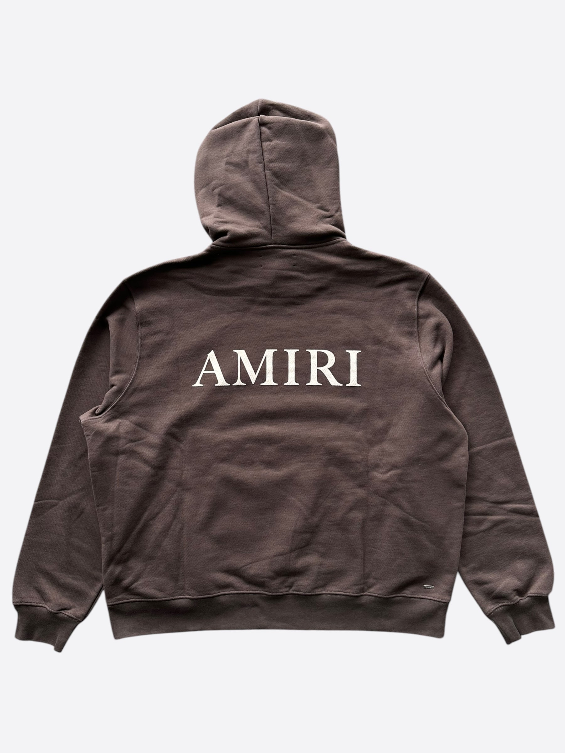 Amiri Brown Puff MA Logo Hoodie for Men - Luxury Streetwear Pullover Sweatshirt | Perfect for Casual Outfits, Street Style & Winter Fashion