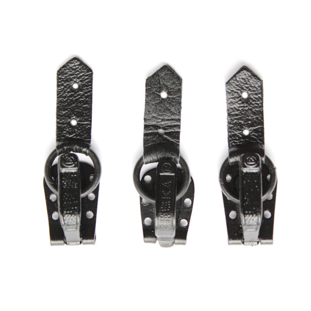 Premium Black Fur Hooks and Eyes - 3-Pack for Coats & Jackets | European Style Fasteners for Winter Outerwear & Fashion Accessories