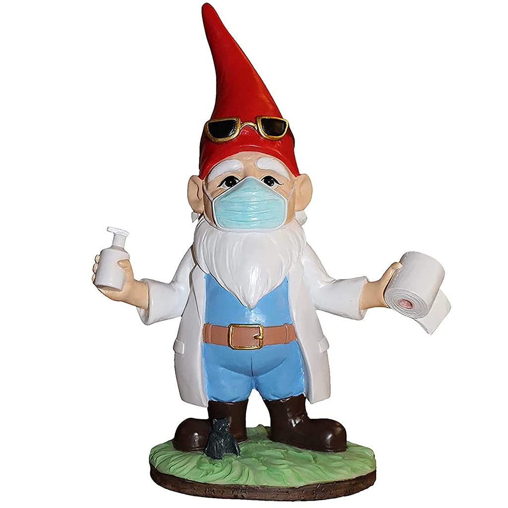 Funny Hanging Garden Gnome Decorations - Outdoor Doctor Statue & Fairy Dwarf Figurine for Lawn, Yard & Patio Decor | Whimsical Gift for Garden Lovers