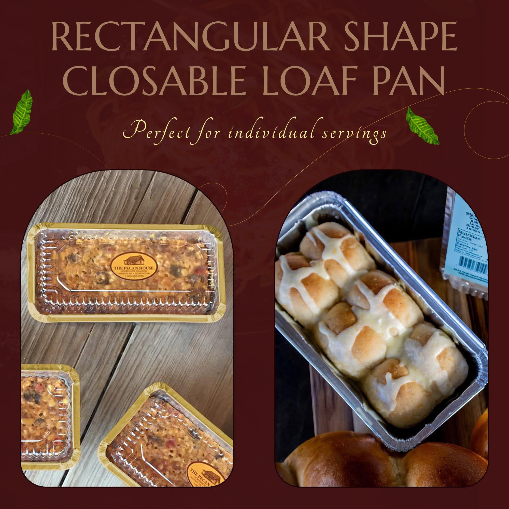 KitchenDance 2lb Disposable Aluminum Loaf Pans (1000 Pack, Gold) - Oven & Freezer Safe Foil Baking Pans for Bread, Cakes, Cobblers - Includes Secure Plastic Lids for Storage & Transport - Perfect for Home Baking, Meal Prep & Holiday Cooking