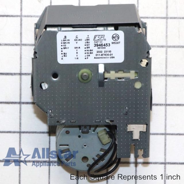 WP661598 Washing Machine Timer Replacement Part - Compatible with Multiple Brands - Easy DIY Installation for Laundry Room & Home Appliance Repair