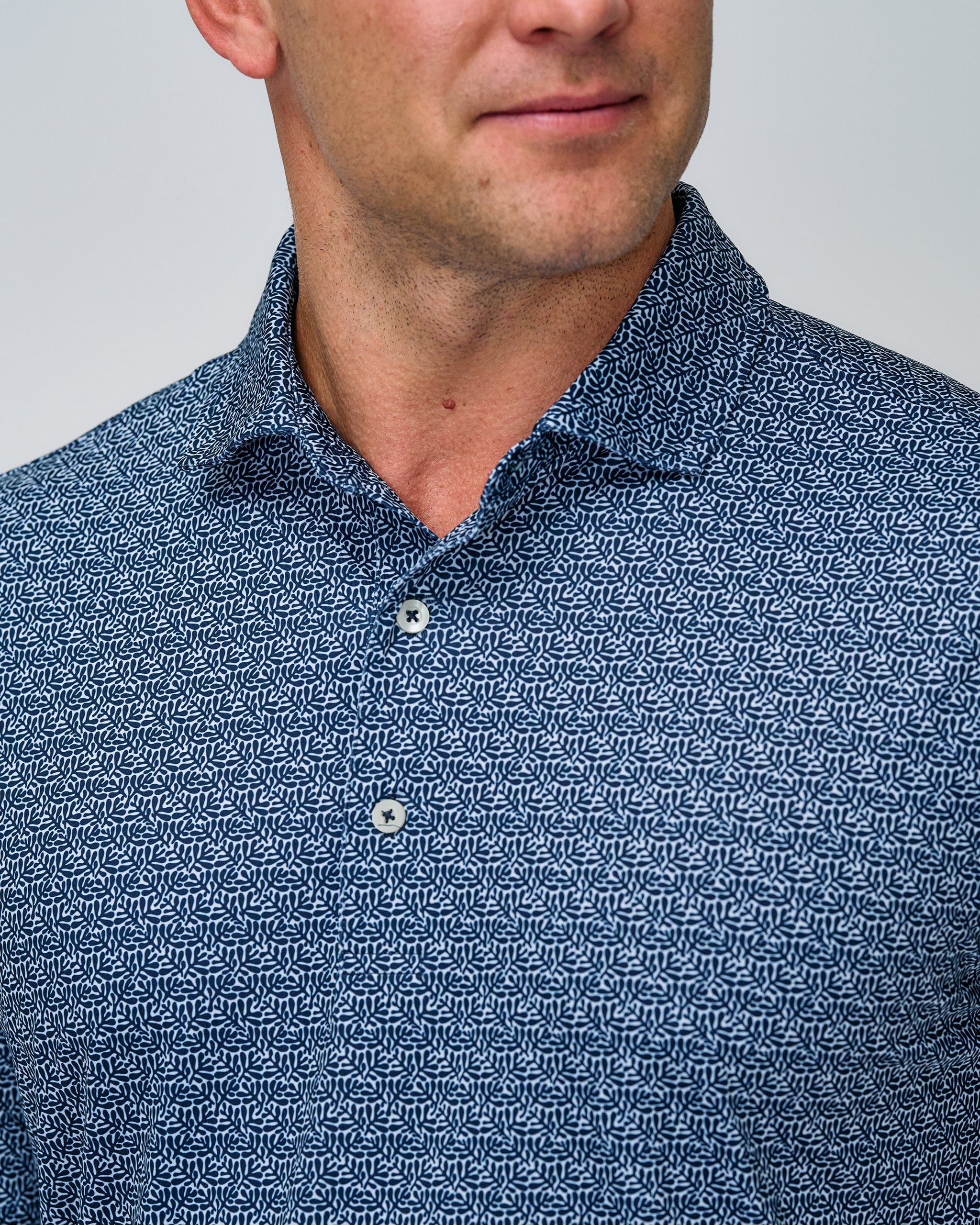 SEACLIFF PRINT POLO Shirt for Men - Stylish Casual Short Sleeve Button Down Shirt - Perfect for Summer, Beach, and Outdoor Activities